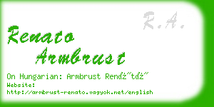 renato armbrust business card